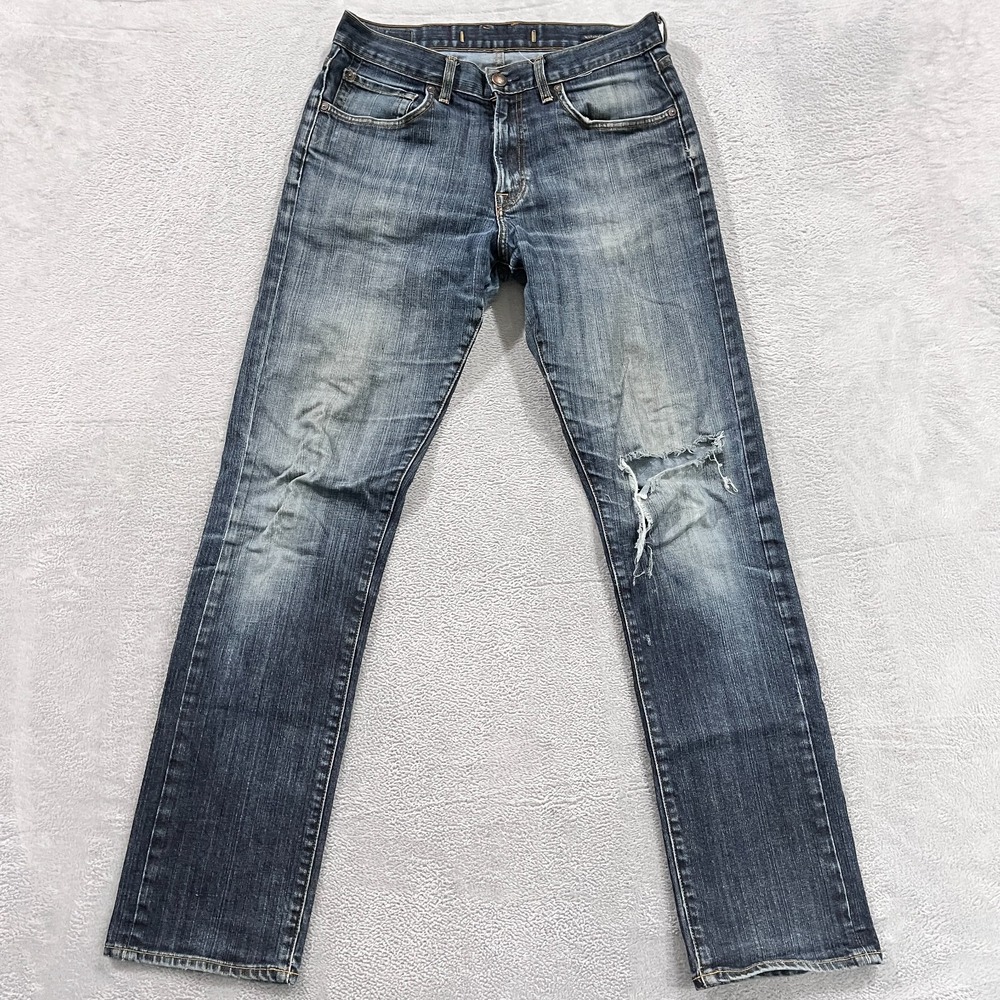 Agave Jeans Mens 34x34 Waterman Relaxed Straight Denim Distressed‎ Faded Y2K